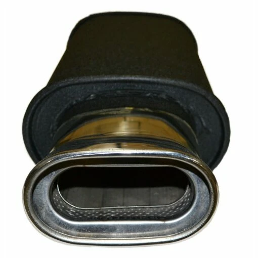 New 5.5" x 3" Universal Exhaust with Stainless Steel Tip and Fitting Kit-0