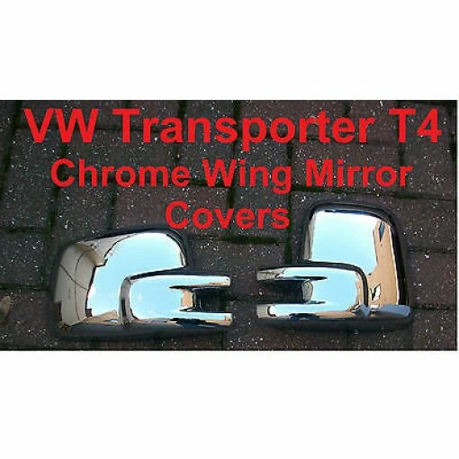 VW TRANSPORTER T4 CHROME WING MIRROR COVERS CAPS CASING-776