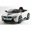 OFFICIAL LICENSED BMW i8 12V ELECTRIC RIDE ON CAR + PARENTAL REMOTE CONTROL[White 12v BMW i8 Ride on Car]-0