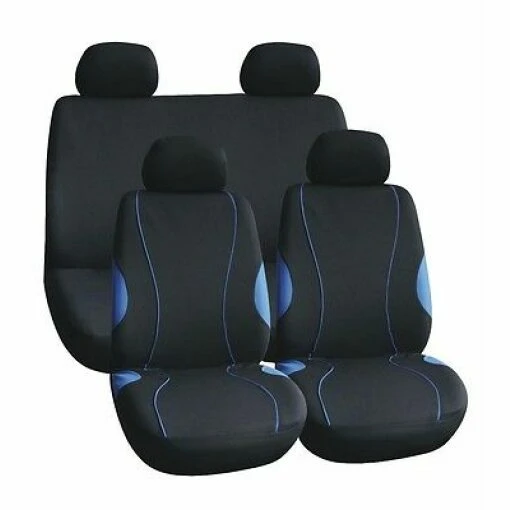 CLOTH MESH SEAT COVERS BLACK + BLUE STITCHING VAGBLUE-0