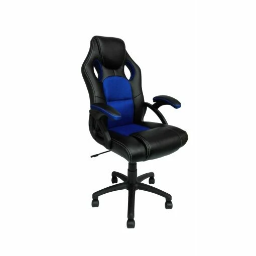 Blue and Black Racing Bucket Office Chair 2