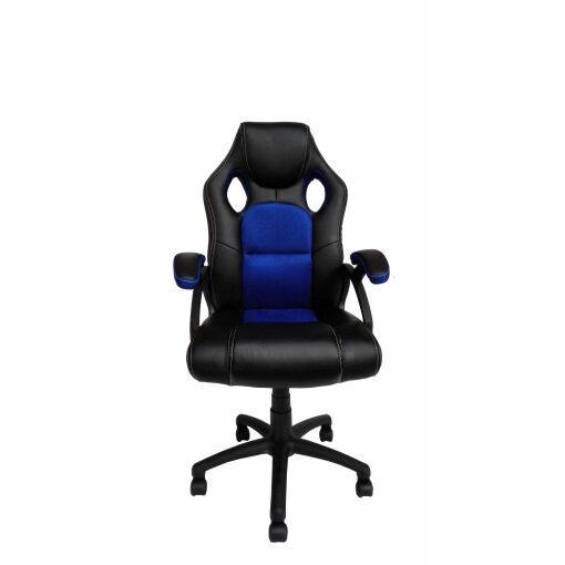 Blue and Black Racing Bucket Office Chair 1