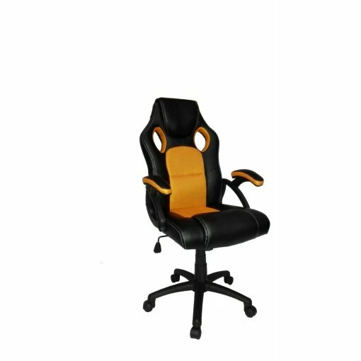 Orange and Black Racing Bucket Office Chair-0