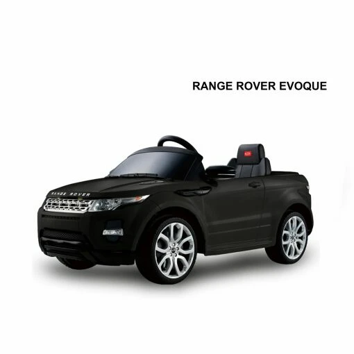 Black 12v Range Rover Evoque Licensed Ride on Jeep with Parental Remote Control-0
