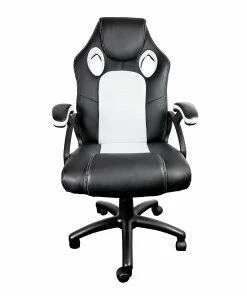 White and Black Racing Bucket Office Chair-5490