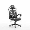 White Bucket Racing Gaming Office Chair-0