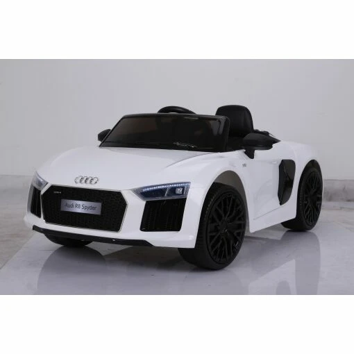 12v White Audi R8 Spyder Ride on Electric Car
