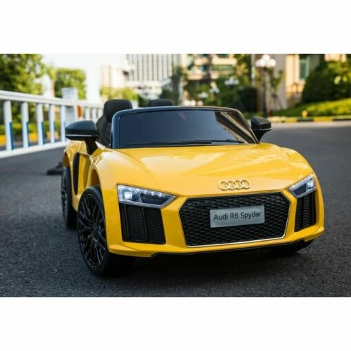 Licensed 12v Audi R8 with Parental Remote Control - Yellow-6622