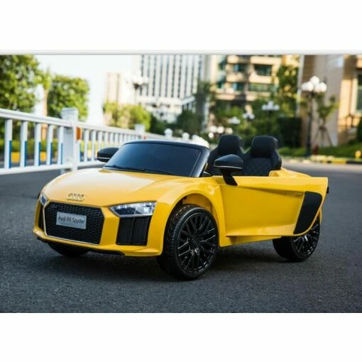 Licensed 12v Audi R8 with Parental Remote Control - Yellow-6620