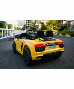 Licensed 12v Audi R8 with Parental Remote Control - Yellow-6624