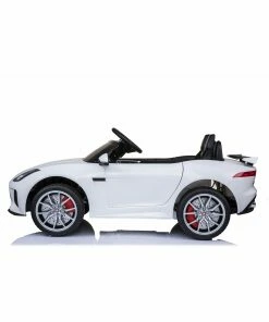 Licensed 12v Jaguar F-Type SVR with Parental Remote Control - White