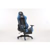 Neo Blue/Black Recling Racing Gaming Office Chair with Foot Rest