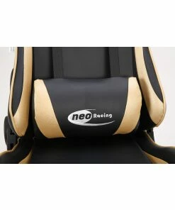 Neo Gold/Black Recling Racing Gaming Office Chair with Foot Rest