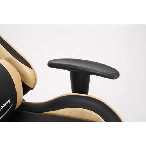Neo Gold/Black Recling Racing Gaming Office Chair with Foot Rest