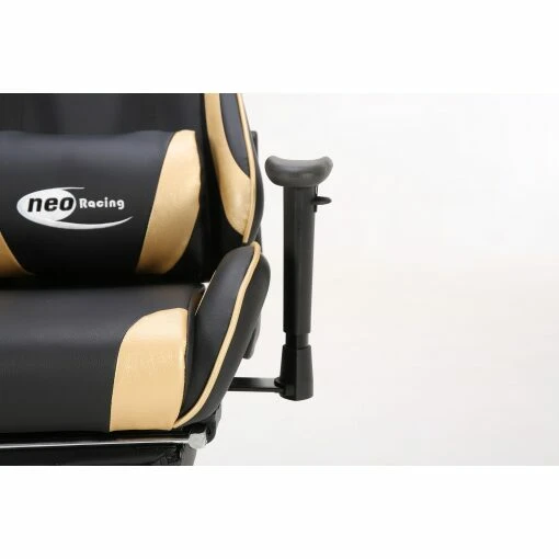 Neo Gold/Black Recling Racing Gaming Office Chair with Foot Rest