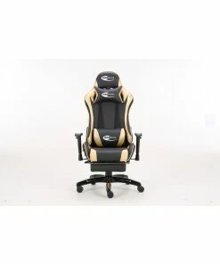 Neo Gold/Black Recling Racing Gaming Office Chair with Foot Rest