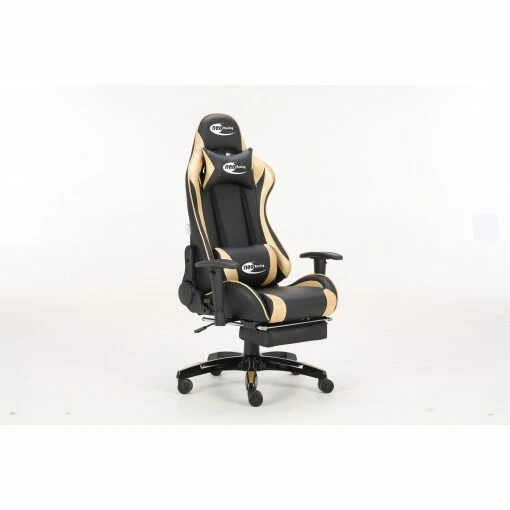 Neo Gold/Black Recling Racing Gaming Office Chair with Foot Rest