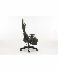 Neo Gold/Black Recling Racing Gaming Office Chair with Foot Rest