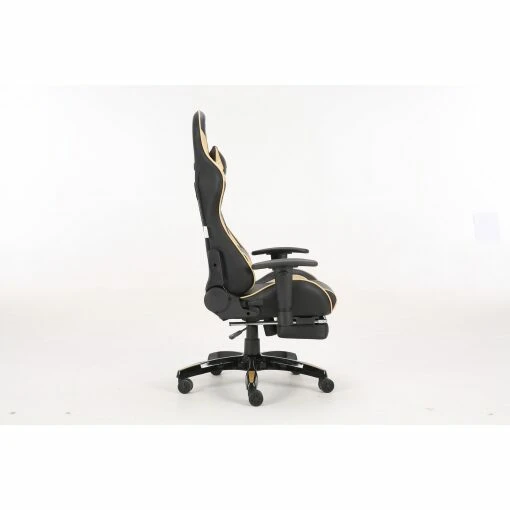 Neo Gold/Black Recling Racing Gaming Office Chair with Foot Rest