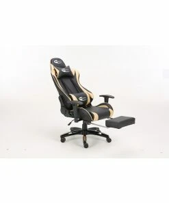 Neo Gold/Black Recling Racing Gaming Office Chair with Foot Rest