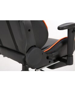 Neo Orange/Black Recling Racing Gaming Office Chair with Foot Rest