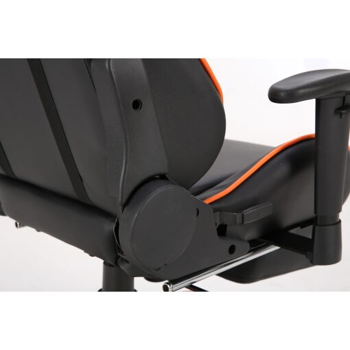 Neo Orange/Black Recling Racing Gaming Office Chair with Foot Rest