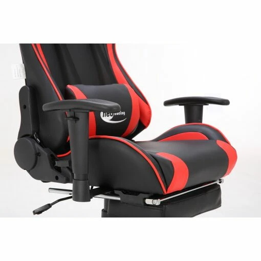 Neo Red/Black Recling Racing Gaming Office Chair with Foot Rest
