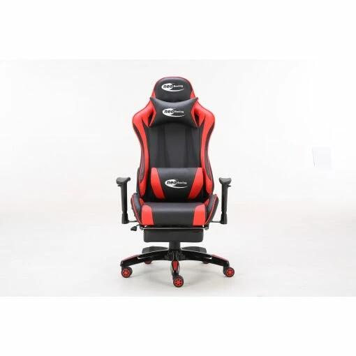 Neo Red/Black Recling Racing Gaming Office Chair with Foot Rest