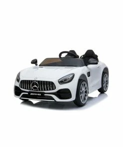 Licensed White 12v Mercedes AMG GT Ride on Car with Parental Remote Control