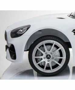 Licensed White 12v Mercedes AMG GT Ride on Car with Parental Remote Control