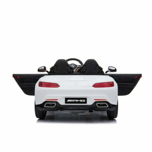 Licensed White 12v Mercedes AMG GT Ride on Car with Parental Remote Control