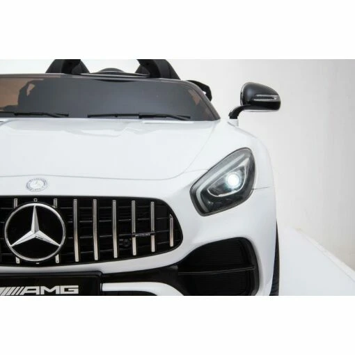 Licensed White 12v Mercedes AMG GT Ride on Car with Parental Remote Control