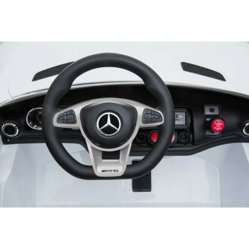 Licensed White 12v Mercedes AMG GT Ride on Car with Parental Remote Control