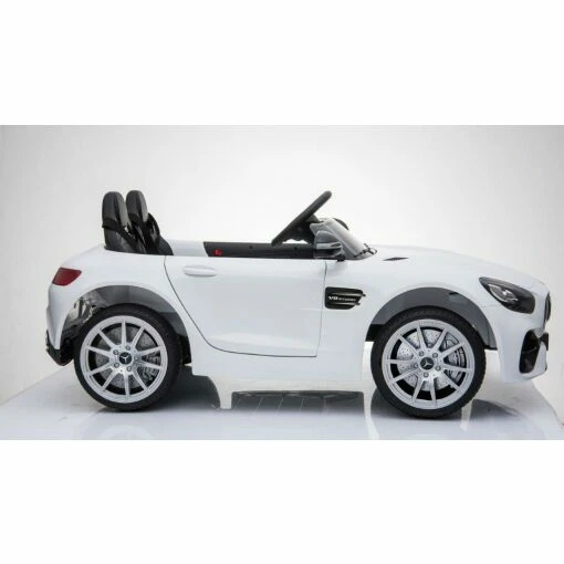 Licensed White 12v Mercedes AMG GT Ride on Car with Parental Remote Control