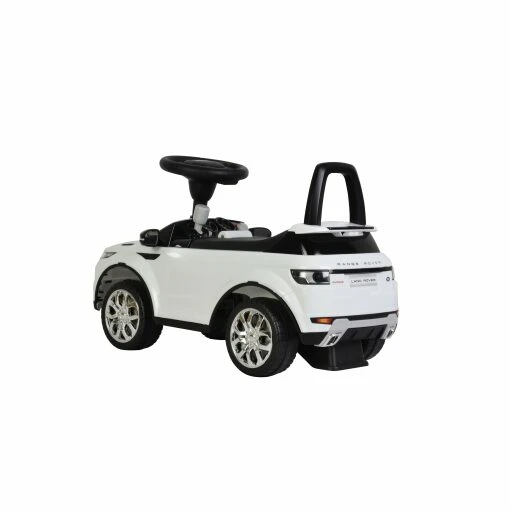 White Range Rover Evoque ride on car foot to floor