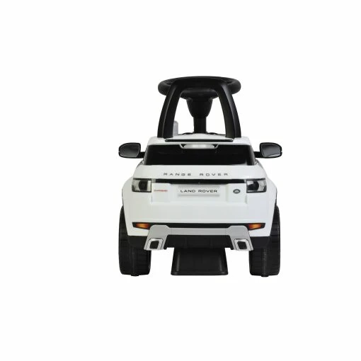 White Range Rover Evoque ride on car foot to floor