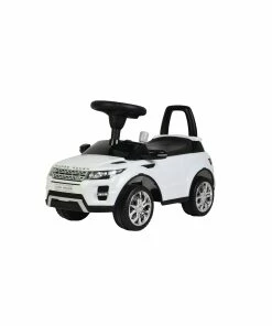 White Range Rover Evoque ride on car foot to floor