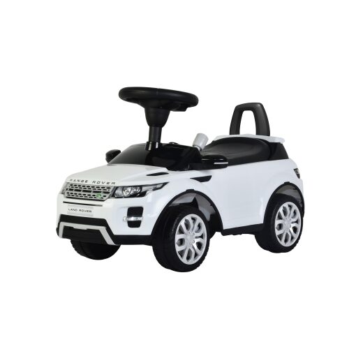 White Range Rover Evoque ride on car foot to floor