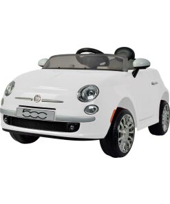 12v White Electric Ride on Fiat 500