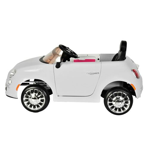 12v White Electric Ride on Fiat 500