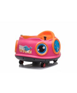 12v Kids Toy Electric Ride On Waltzer Bumper Car for Toddlers in Pink With Parental Remote Control-0
