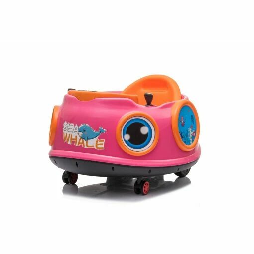 12v Kids Toy Electric Ride On Waltzer Bumper Car for Toddlers in Pink With Parental Remote Control-0