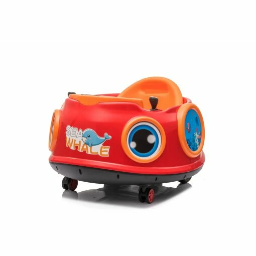 12v Kids Toy Electric Ride On Waltzer Bumper Car for Toddlers in Red With Parental Remote Control-0