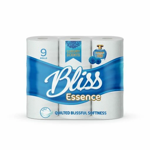 45 x Bliss Essence Luxury 3Ply Scented Bathroom Toilet Tissue Rolls Sapphire Oud -0
