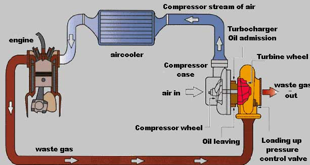 Similar to radiators, intercoolers lower the temperature of the air being fed to the engine, compressing it and making it denser.